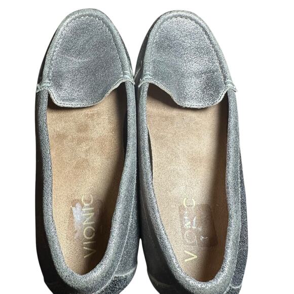 Vionic Debbie Metallic Gold US 9 Slip on loafer driving moccasin comfort casual - Picture 11 of 11